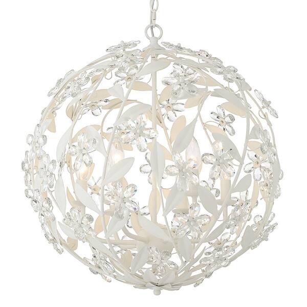 slide 2 of 11, Crystorama Lighting Group MSL-316 Marselle 6 Light 22" Wide Crystal Matte White