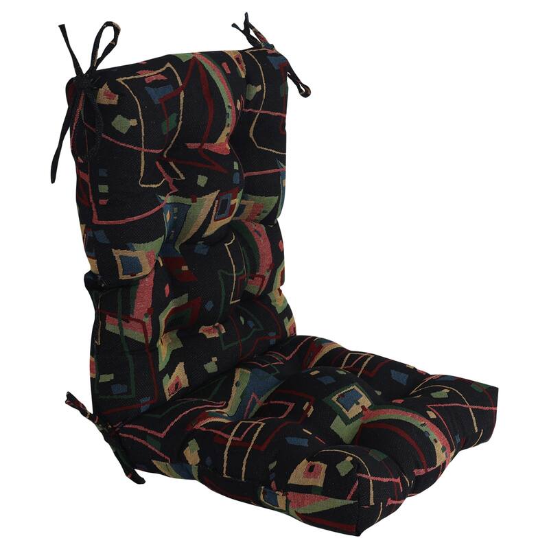 Tapestry Tufted Seat/Back Chair Cushion (Multiple Sizes) - 18 x 38 - Spin City - Single
