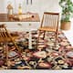SAFAVIEH, Handmade Marietje Blossom French Country Wool Area Rug - 11' x 15' - Charcoal/Multi