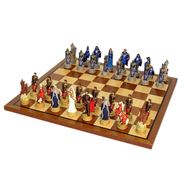 King Arthur Chess Set With Sapele Maple Board - Multicolored