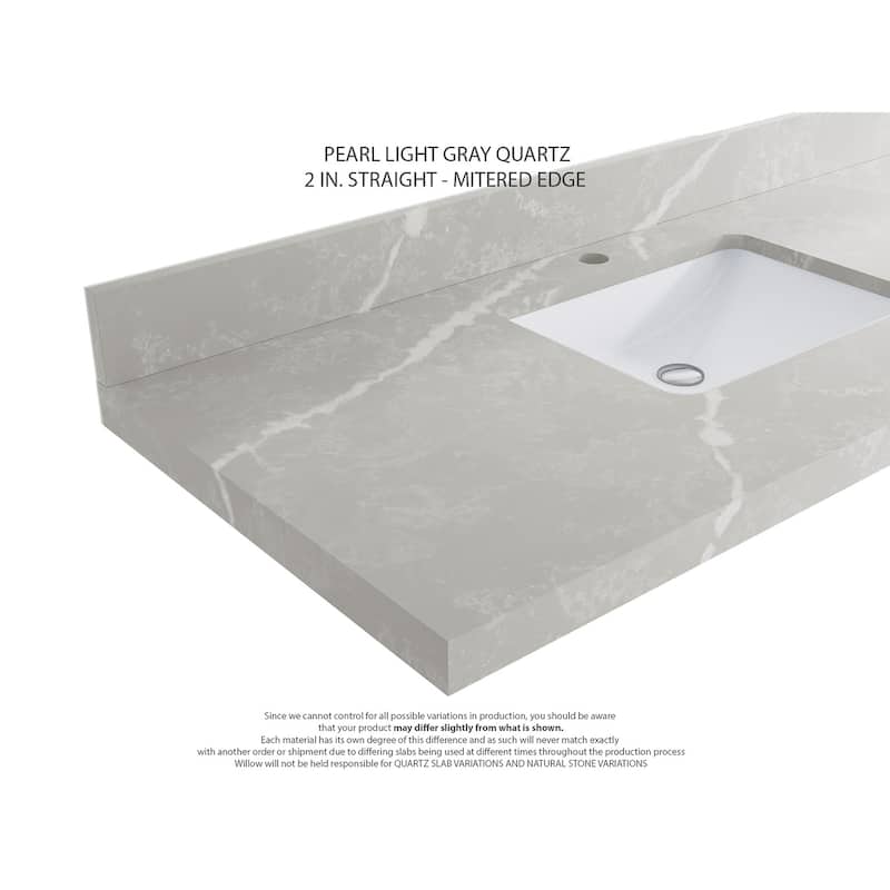 Willow Collections 36 in W x 22 in D Sonoma Center Sink Free Standing Reeded Bathroom Vanity with Countertop