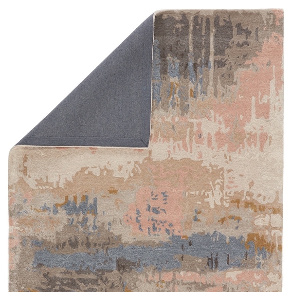 Shop Ilsted Handmade Abstract Blush Light Blue Area Rug 7 10 X