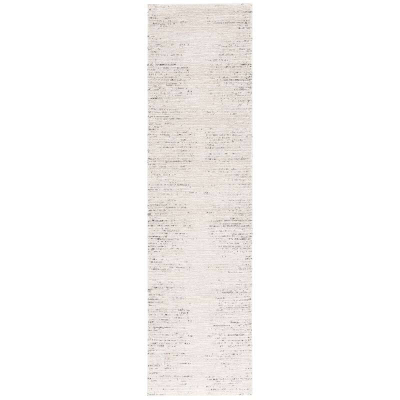SAFAVIEH Northport Alwilda Modern & Contemporary Rug - 2'2" x 8' Runner - Ivory/Charcoal