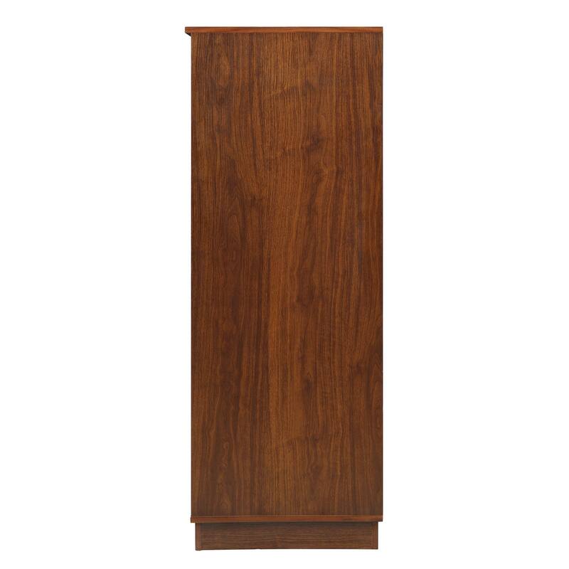 Blissful Walnut Wine Cabinet with Drawer
