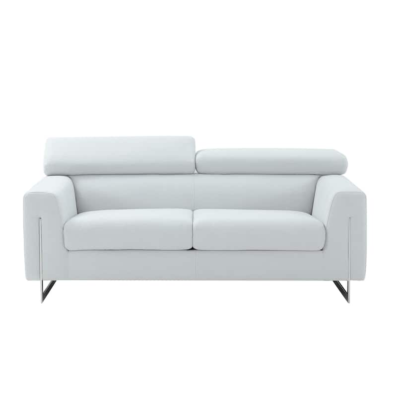 Pasargad Home Serena Upholstered Sofa with Adjustable Headrests