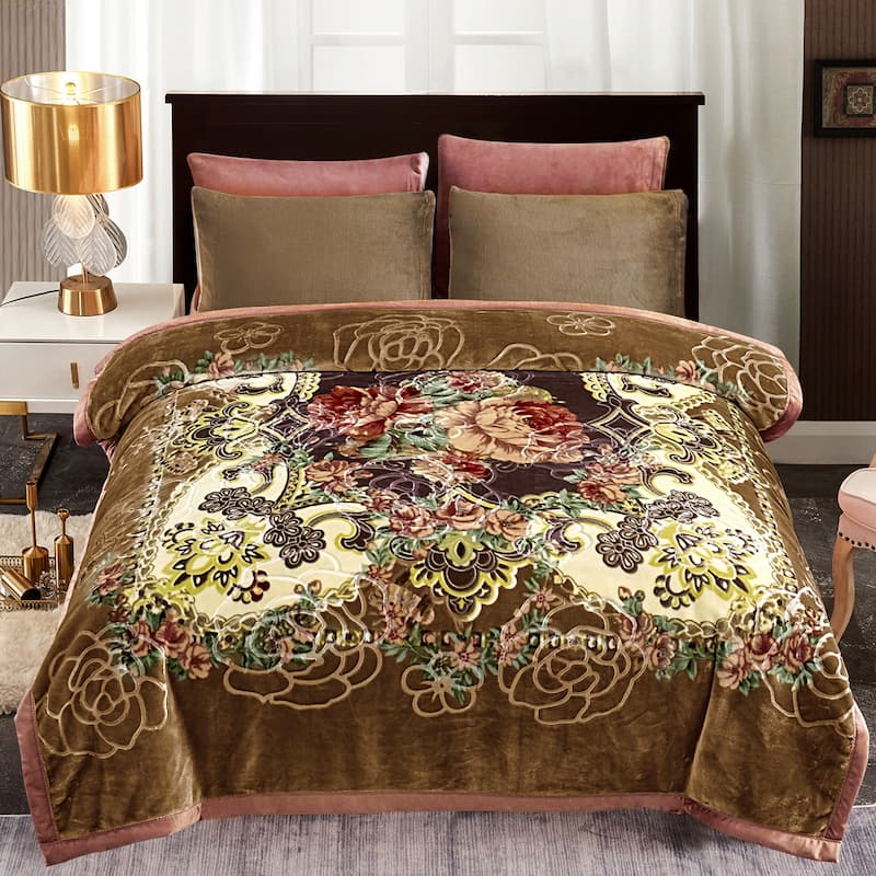Plush Raschel Korean Printed Fleece Blanket
