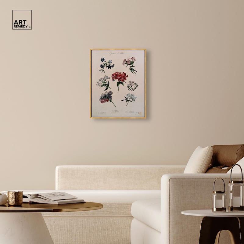 Seven Flowering Plants Canvas by Art Remedy