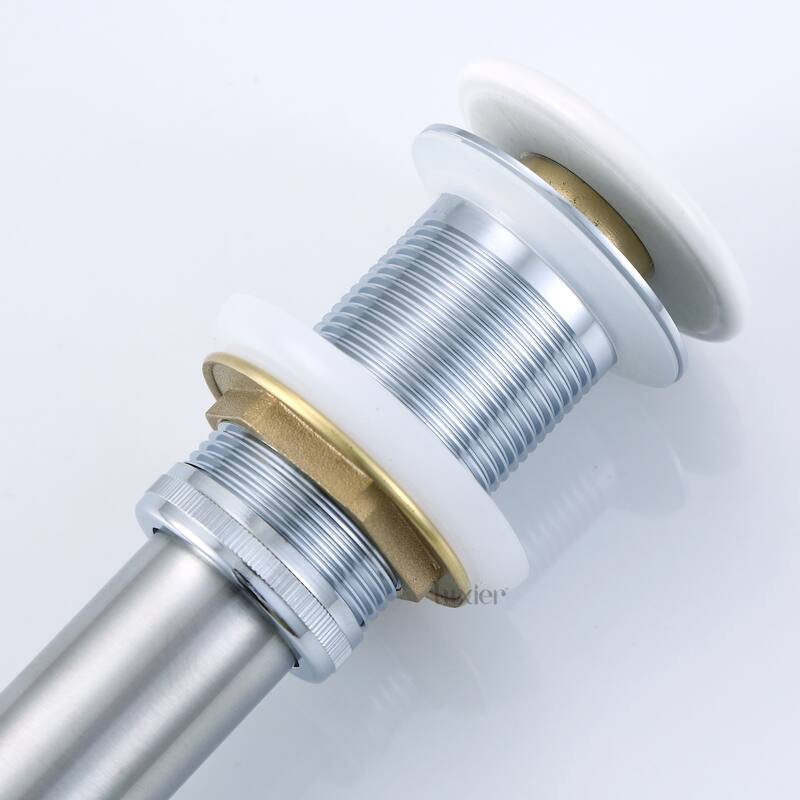 Luxier DS01-T Bathroom Sink Push Pop-Up Drain Stopper with No Overflow