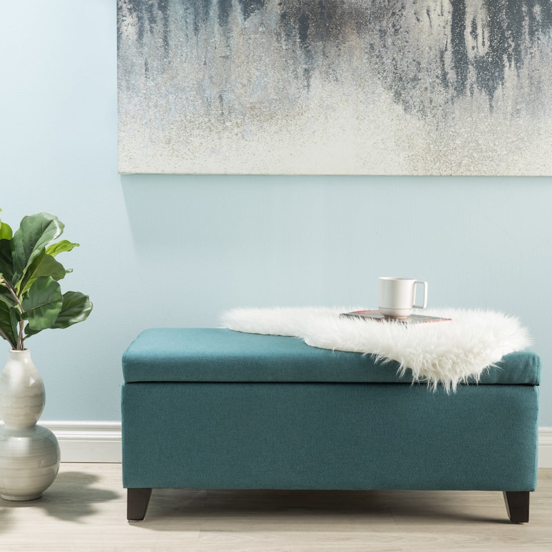 Breanna Modern Upholstered Storage Ottoman by Christopher Knight Home