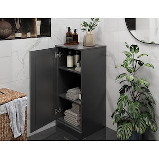 100% Solid Wood 16.5" Bathroom Cabinet with Optional Doors by Palace Imports