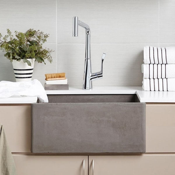NativeStone Farmhouse 24" Kitchen Sink - 24" x 18" x 10.25". Opens flyout.