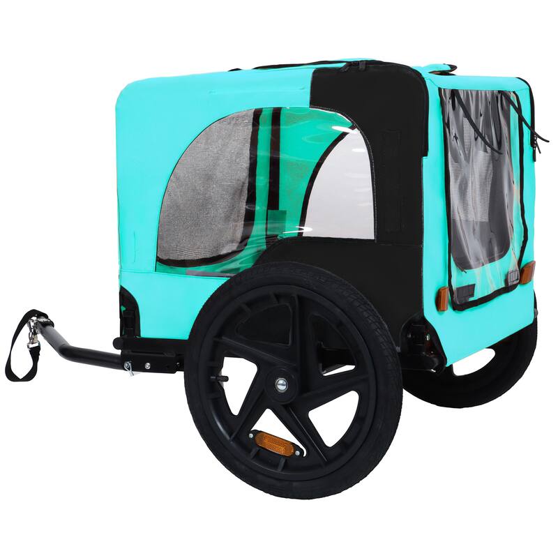 Pet Bike Trailer Dog Cart for Bicycle for Small and Medium Pets, Easy Folding Cart Frame, Quick Release Wheel, Non-Slip Floor