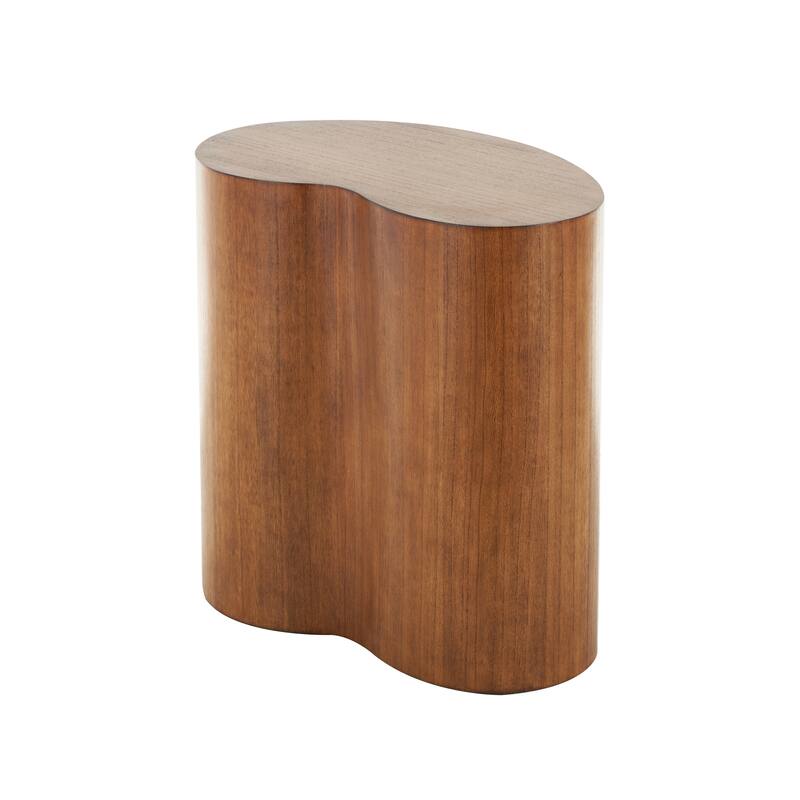 Black or Brown Wood Heart Inspired Side End Accent Table