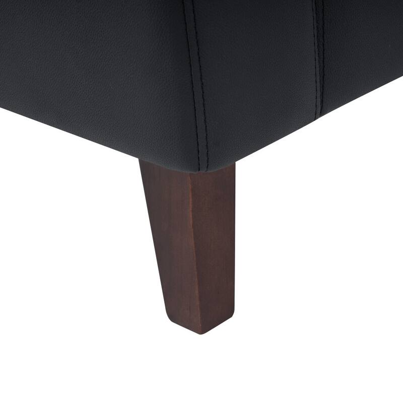 Commercial Modular Armless Middle Chair with Solid Wood Legs - 28.25"W x 31.5"D x 31.75"H