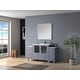 preview thumbnail 3 of 1, Lexora Volez 60 Inch Bathroom Vanity Cabinet in Dark Grey with Top and Mirror