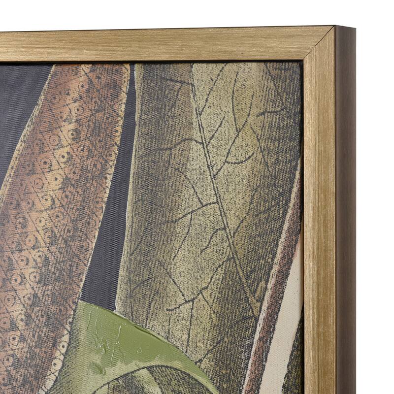 Elk Home Lush Green Fabric 39.5 Inch Wide Wall Art