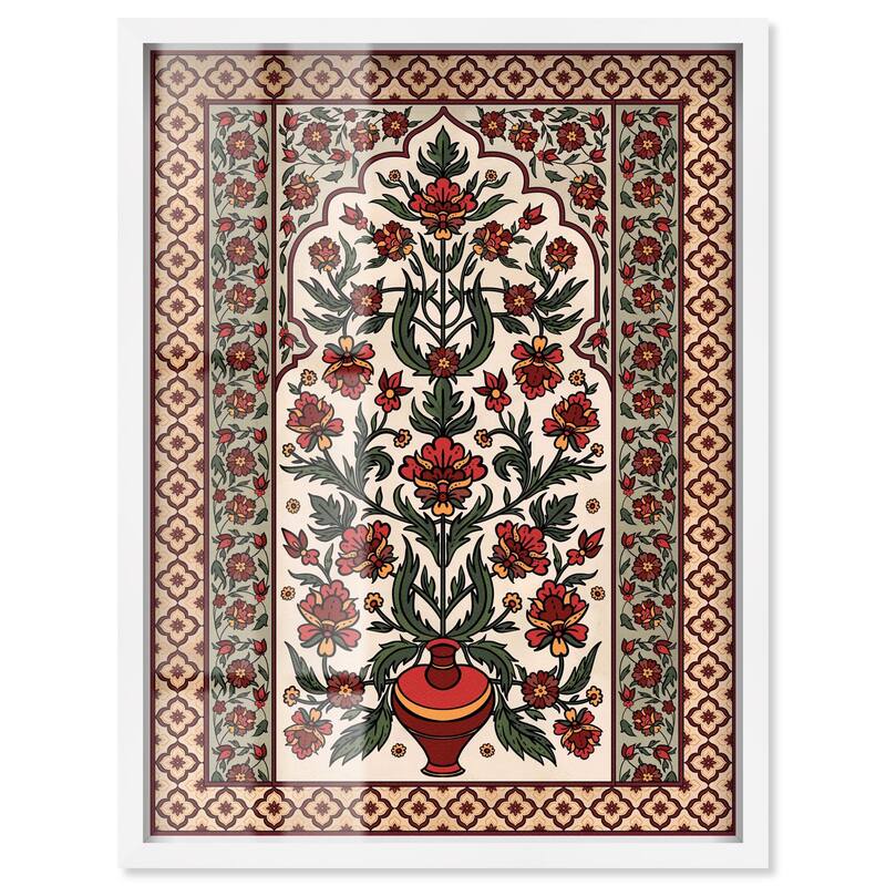 Royal Floral Mat Shadowbox by Art Remedy - White - 36" x 45"