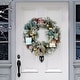 preview thumbnail 4 of 10, Fraser Hill Farm 24-in. Christmas Snowy Wreath Door Hanging