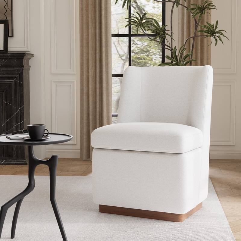 Modern Accent Chair Set of 2, Armless Chairs for Dining Room, Living Room, Bedroom