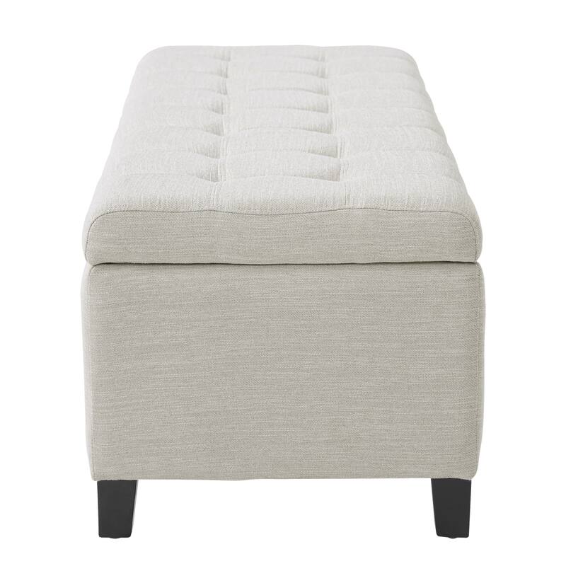 Upholstered Storage Ottoman Bench for Bedroom, Entryway & Foot Rest