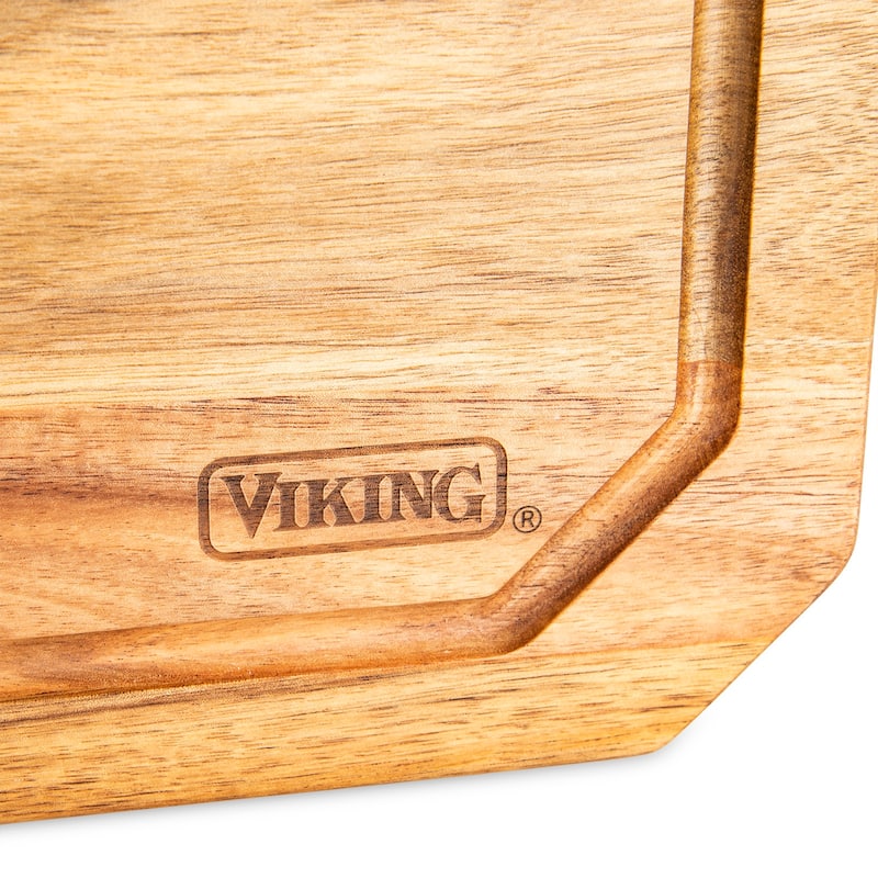Viking Acacia Wood Carving Board with Juice Groove