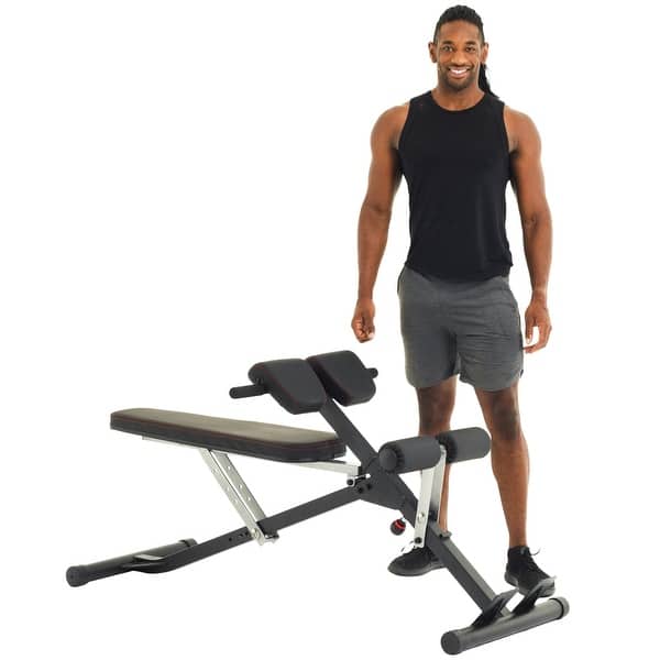 Fitness Reality Deluxe Multi-Workout Abdominal /Hyper Back Extension Bench  with thick AIRSOFT thigh pads - Bed Bath & Beyond - 34224073