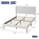 preview thumbnail 40 of 88, AUFANK Upholstered Platform Bed Frame with Headboard Wooden Slats Support