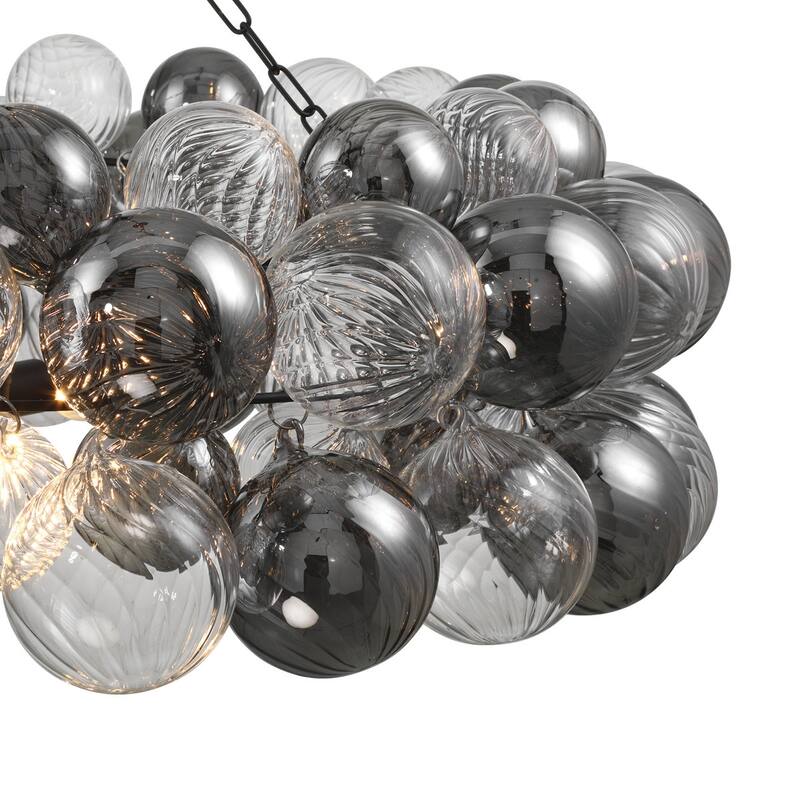 Acroma - 3 Light Dimmable Glass Globe Bubble Chandelier - N/A