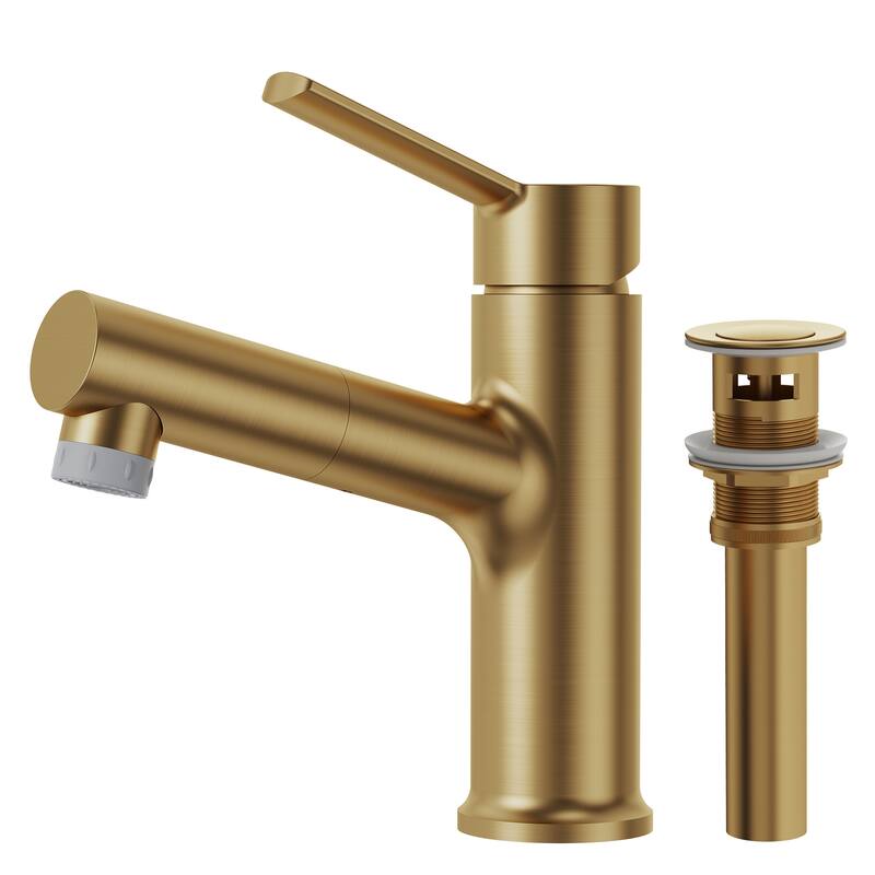 Single Handle Single Hole Bathroom Faucet with Pop‑Up Drain