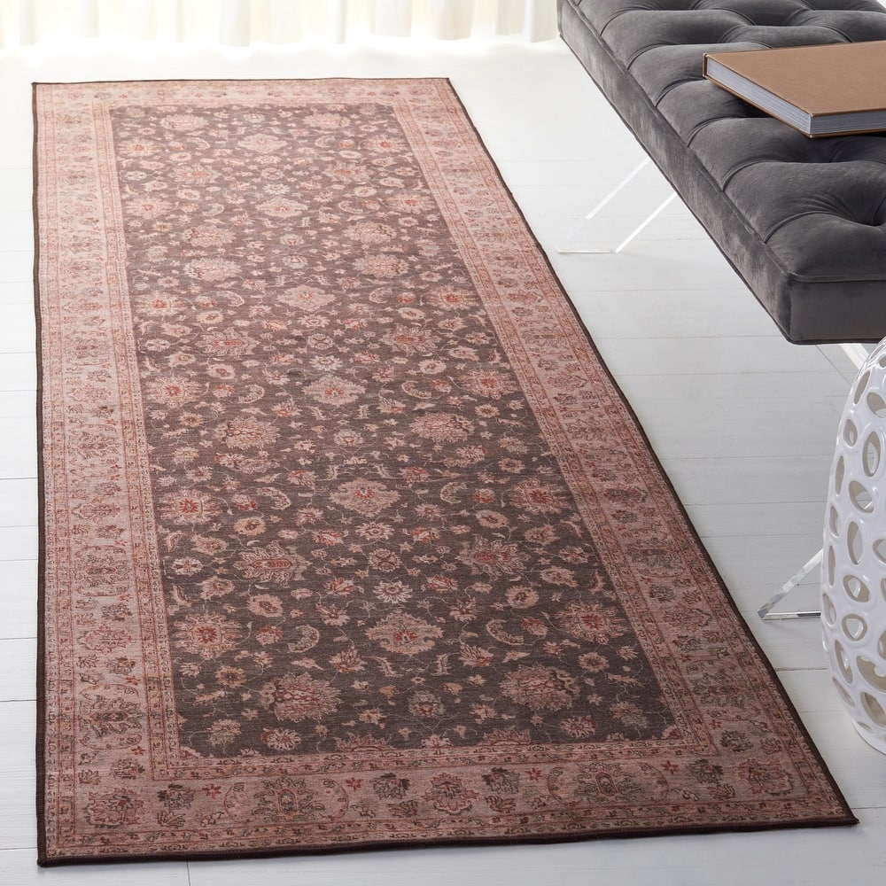 SAFAVIEH Tucson Machine Washable Slip Resistant Lissie Oriental Rug