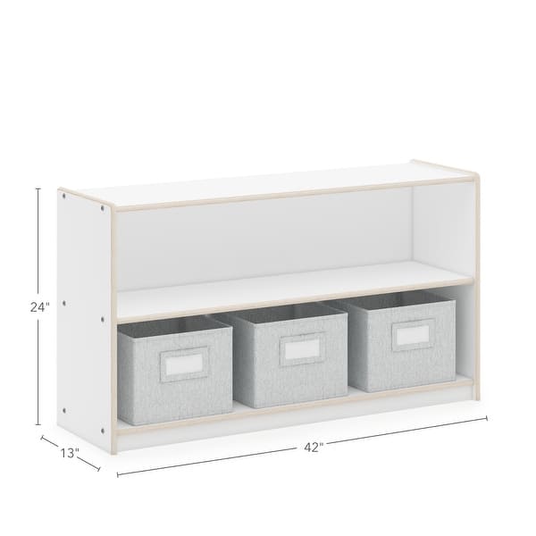 dimension image slide 0 of 2, Guidecraft EdQ Essentials Two Shelf Open Storage 24''
