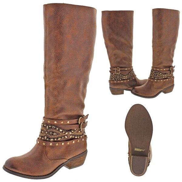 non leather knee high boots