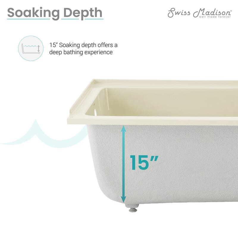 Voltaire 48 x 32 in. Acrylic Drop-in Bathtub