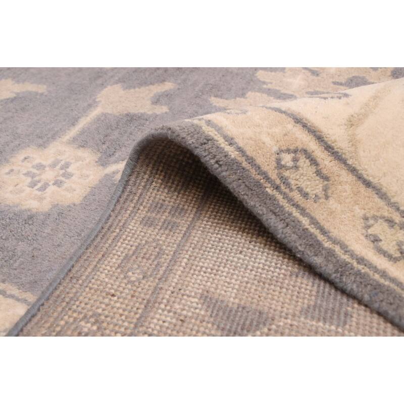 ECARPETGALLERY Hand-knotted Royal Oushak Dark Grey Wool Rug - 9'2 x 11'10