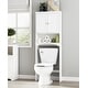 preview thumbnail 7 of 10, Spirich-Bathroom Shelf Storage Cabinet Over the Toilet with door White