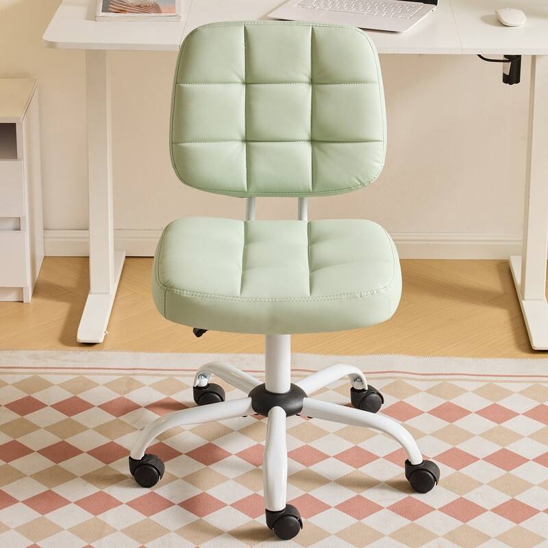 22.1 Inch Upholstered PU Lattice Swivel Office Chair