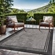 preview thumbnail 10 of 9, Washable Bordered Indoor Outdoor Rug for Patio, Deck, Porch