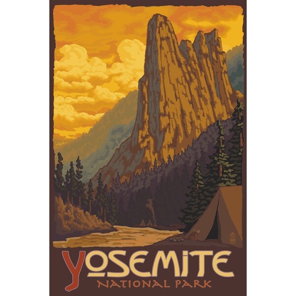 Yosemite National Park California Sentinel Lantern Press Artwork Art Print Multiple Sizes Available