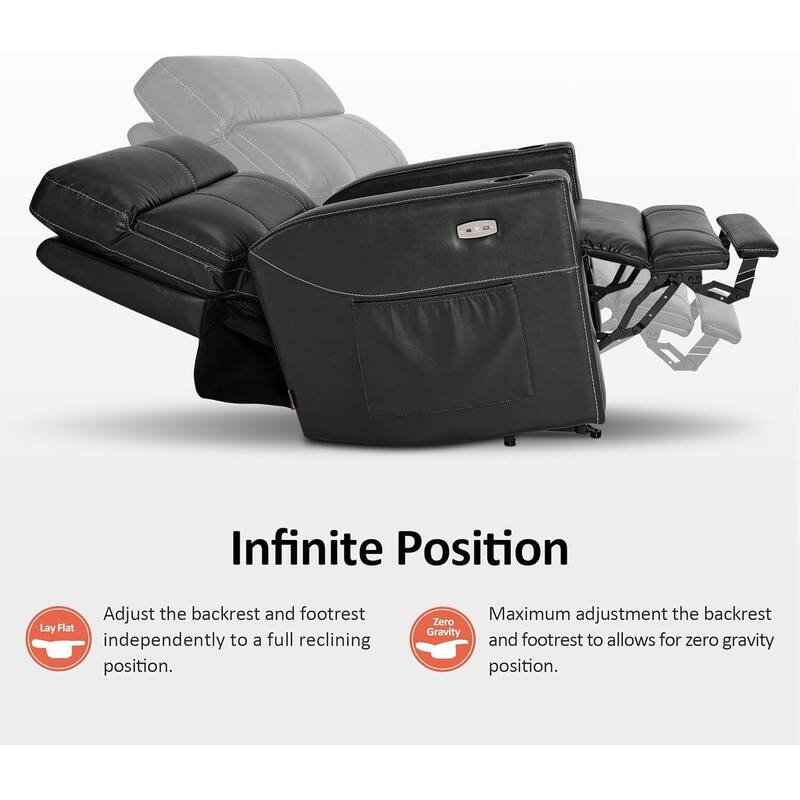 MCombo 380lbs Oversized Dual Motors Power Lift Recliner Chair, for Heights 5'7''-6'6" Big and Tall People, Faux Leather R7177