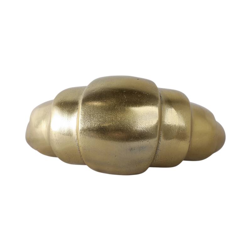 Metal Aluminum Croissant Decorative Object Modern Accent - 3" Gold - 6.75" x 4" x 3"