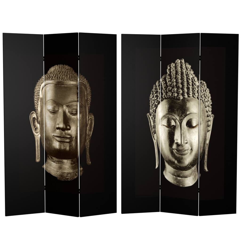 Canvas Double-sided Buddha Room Divider (China) - 70.8 x 48