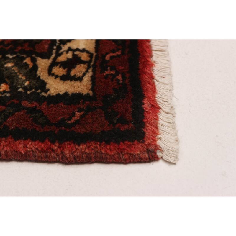 ECARPETGALLERY Hand-knotted Andelz Red Wool Rug - 3'7 x 9'10