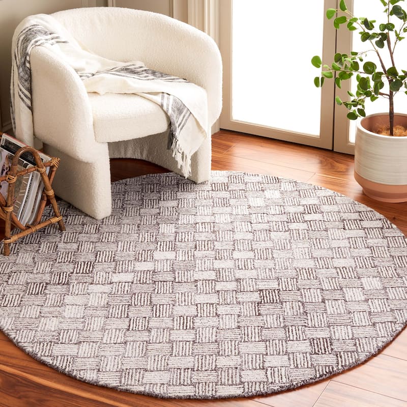 SAFAVIEH Handmade Micro-Loop Courteney Transitional Wool Rug