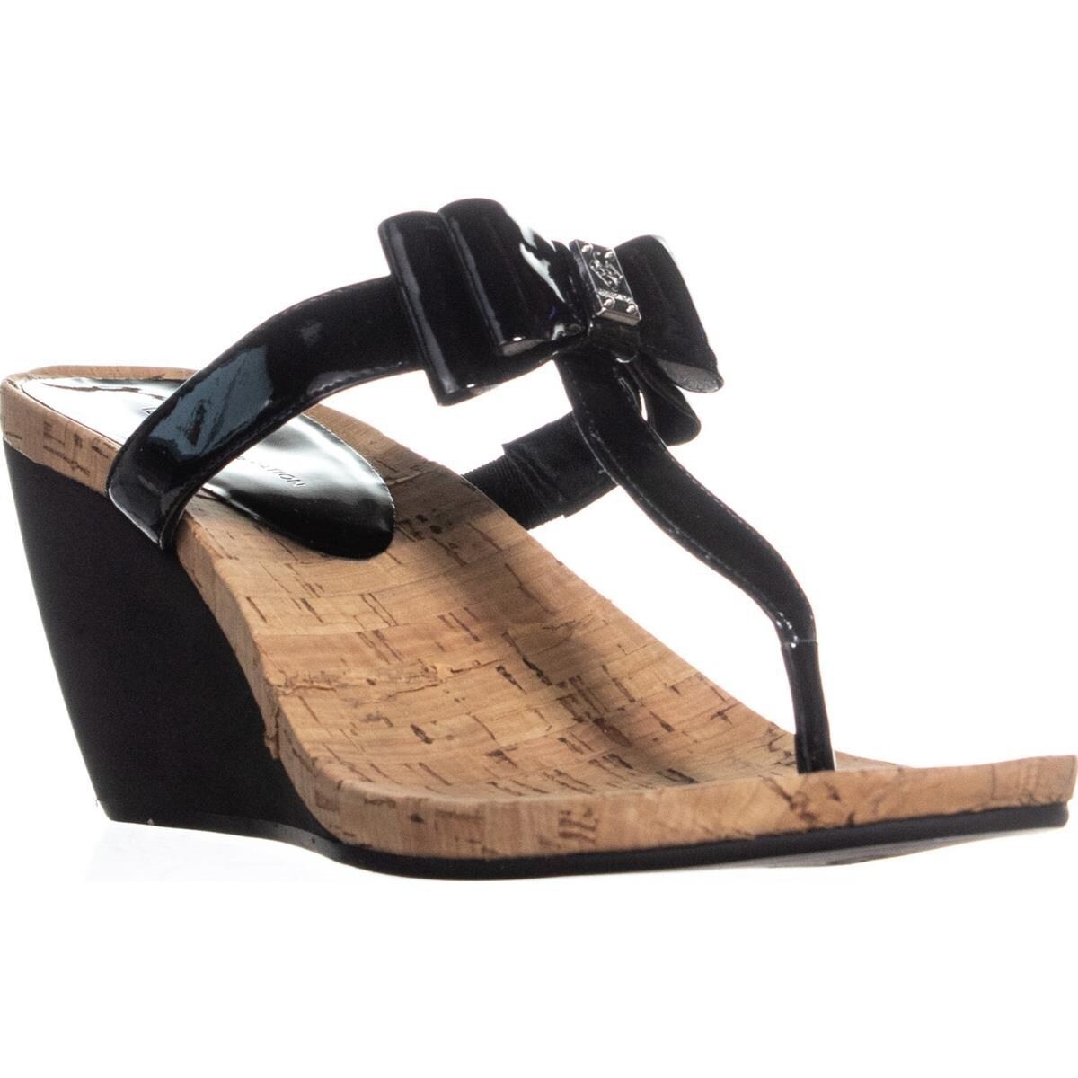 bcbg black wedges