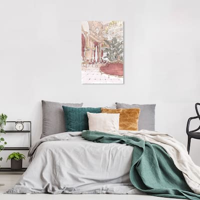Wynwood Studio Fashion and Glam Grand Party Room Pink and Light Pink Modern & Contemporary Wall Art Canvas Print