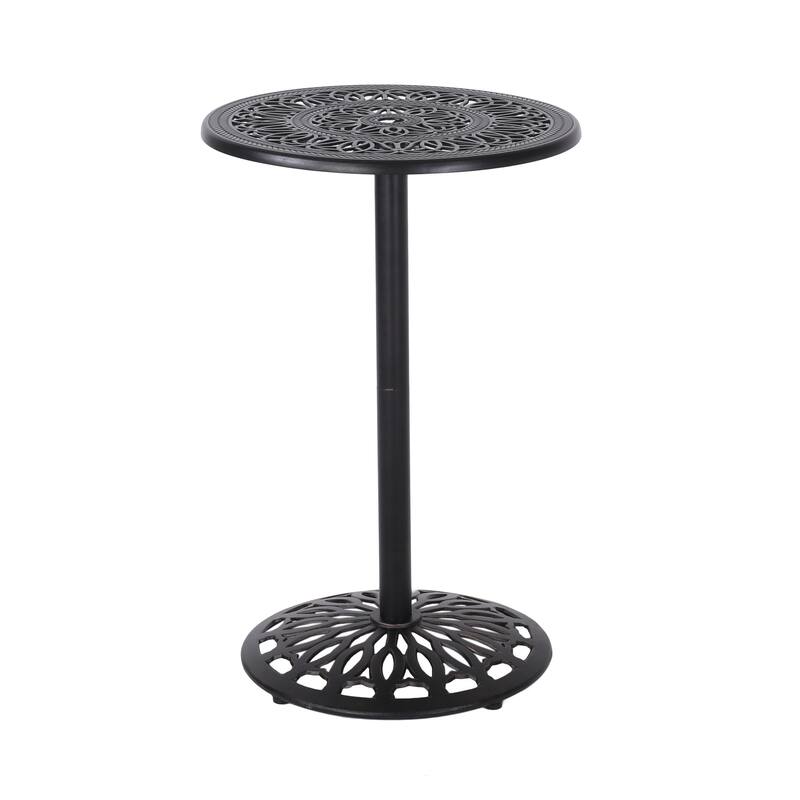 Aluminum Bar Table 41.5 Inch Copper Finish Outdoor Rustic Modern