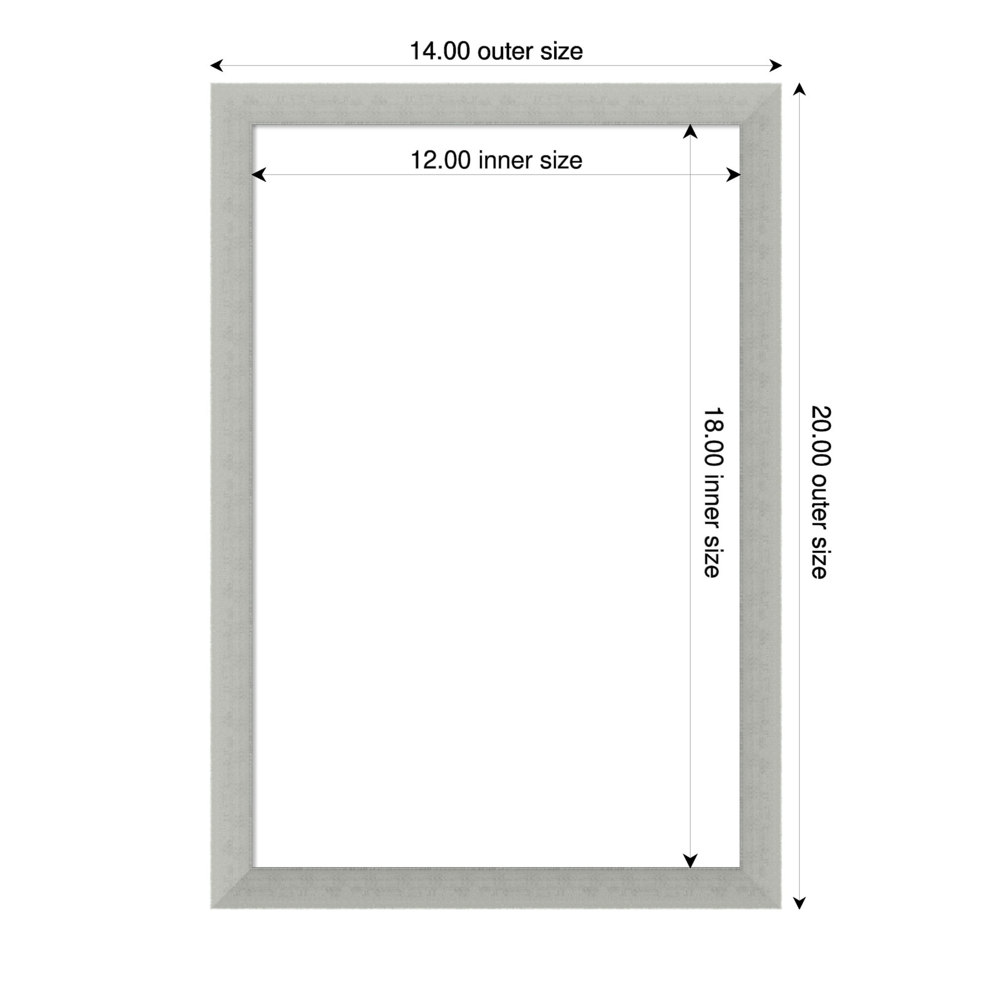 Amanti Art Silver Leaf Framed Dry Erase Magnetic Board