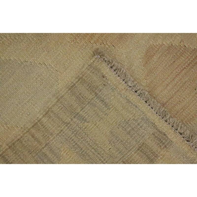Hand Woven Oriental 100% Wool Carpet Southwestern Tribal Yellow & Gold Kilim Area Rug - 8' 1'' X 4' 11''