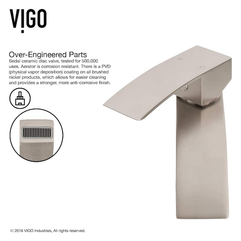 VIGO Duris 12" H Single Handle Single Hole Bathroom Vessel Faucet