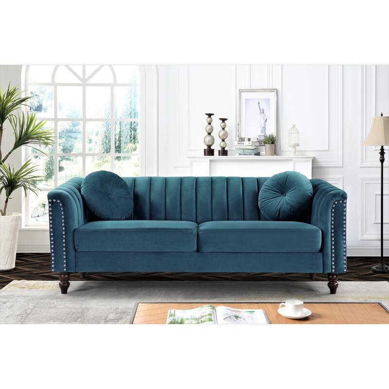 Hills Tufted Back Nailhead 2PCS Living Room set